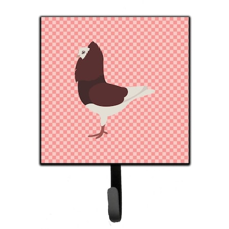 Carolines Treasures Capuchin Red Pigeon Pink Check Leash or Key Holder BB7948SH4